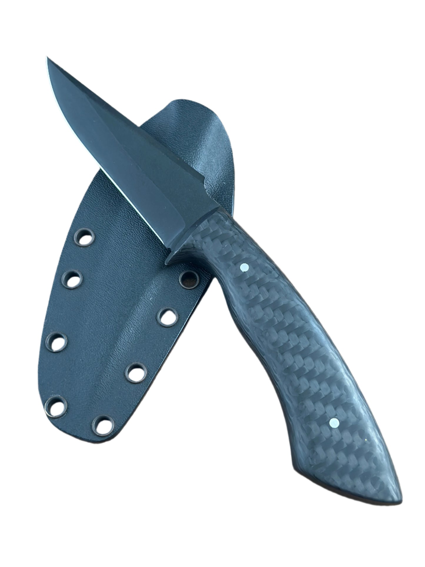 Beagle V3 harpoon point belt knife - Carbon fiber