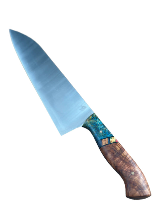 8”  Gyuto chef knife Stainless - mosaic inlay