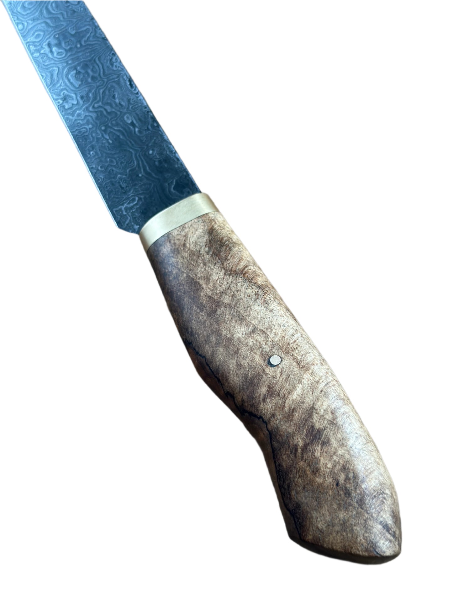 9.75" Damascus Slicer - Natural burl