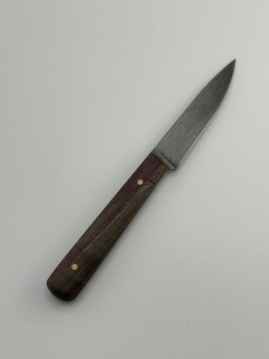 3" Small paring kitchen utility knife | Box Elder burl