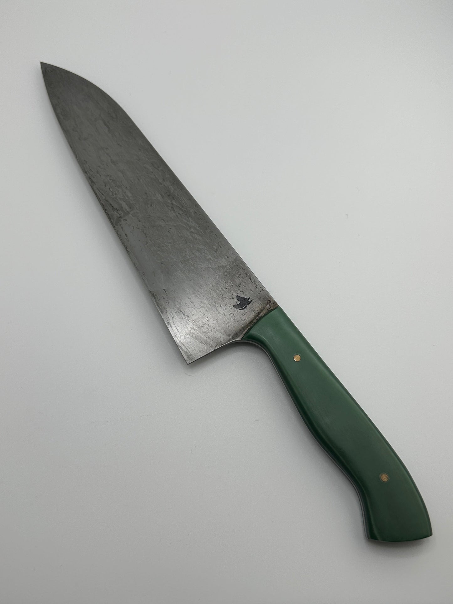 Tall Gyuto 8” – 80CrV2 Mono Steel Chef Knife | Doberman Forge Jade