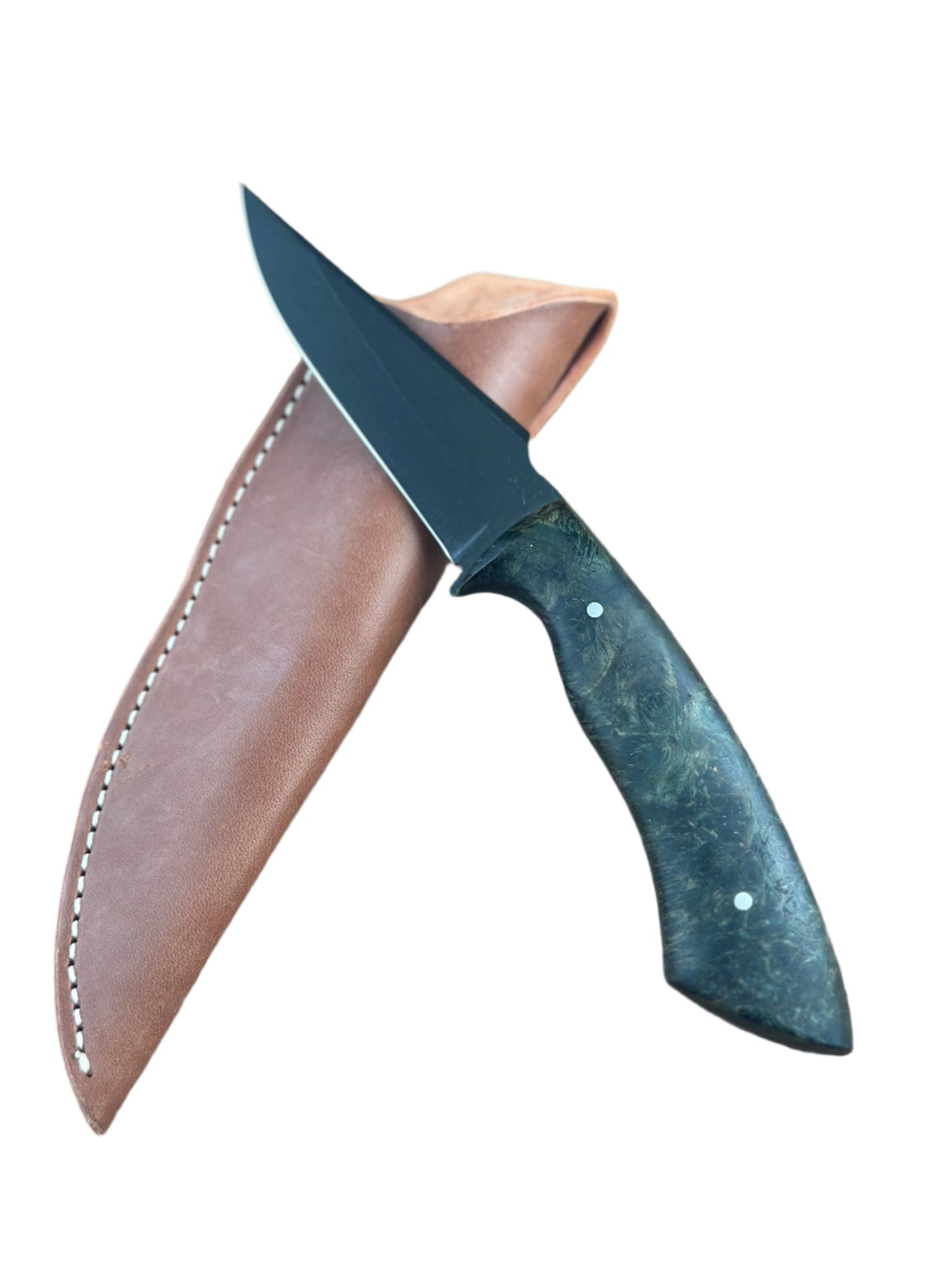 Beagle V3 harpoon point belt knife - green