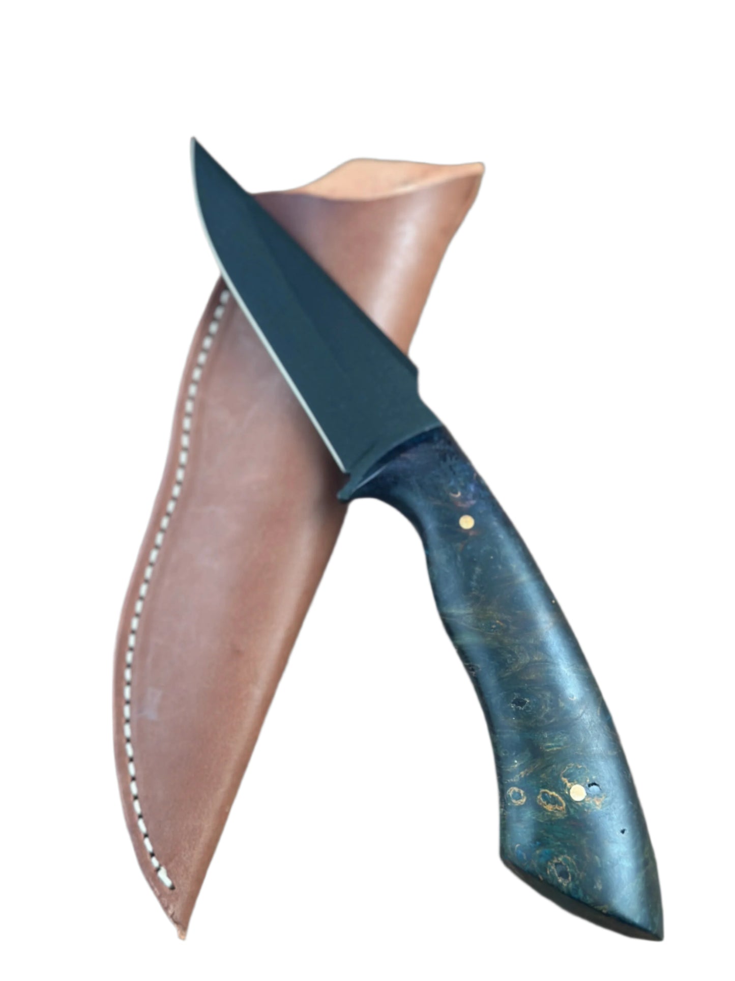 Beagle V3 harpoon point belt knife - deep green