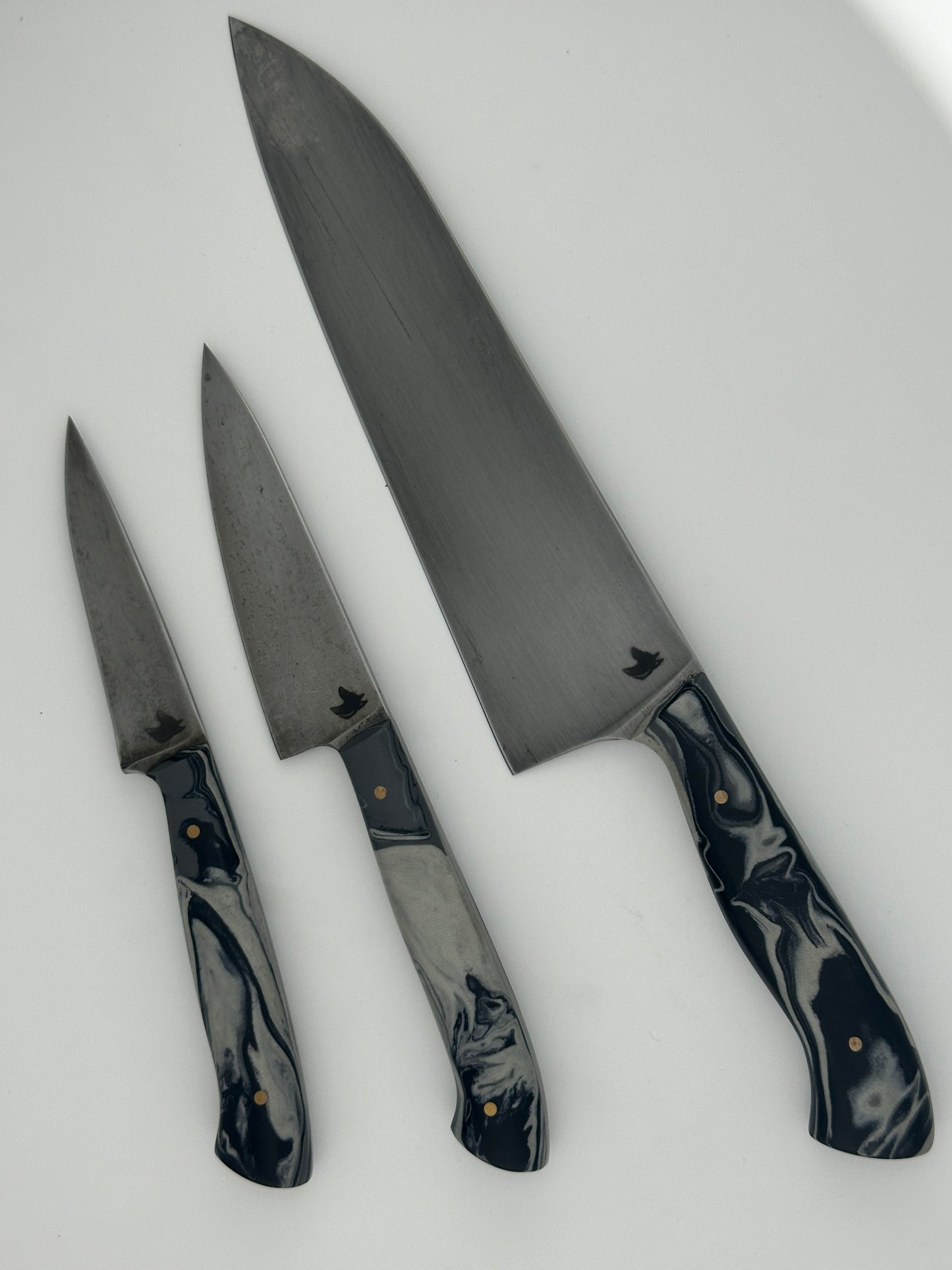 3-Piece Kitchen Knife Set – Gyuto, Petty & Paring | 80CrV2 Steel
