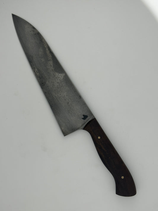 Tall Gyuto 8” – 80CrV2 Mono Steel Chef Knife | Doberman Forge Walnut