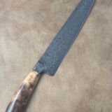 Integral Damascus  10″ French Chef knife w/ Fosilized Walrus Ivory