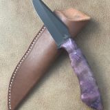 Beagle V3 Purple Curly w/ Leather & Mosaic pins