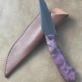 Beagle V3 Purple Curly w/ Leather & Mosaic pins